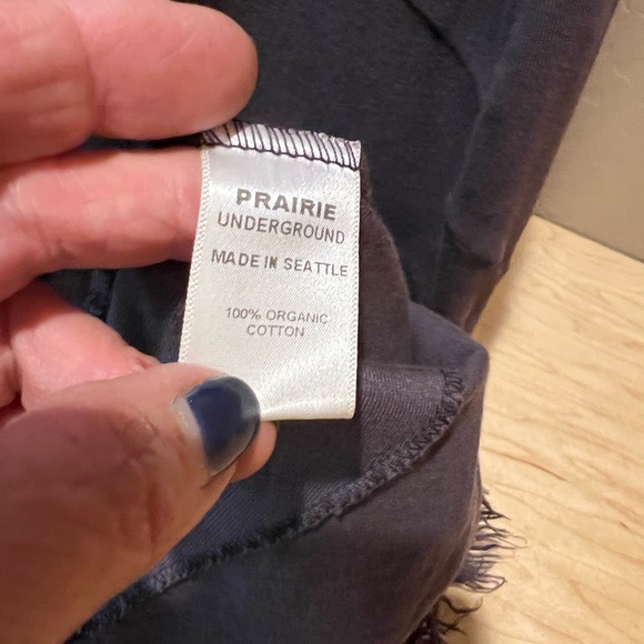 Prairie Underground M gray, cotton, racerback, long fitted dress w/insert - Picture 8 of 9